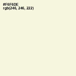 #F6F6DE - Beige Color Image