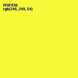 #F6F936 - Golden Fizz Color Image