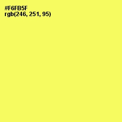 #F6FB5F - Candy Corn Color Image