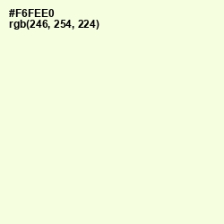 #F6FEE0 - Hint of Yellow Color Image