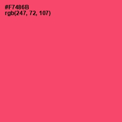 #F7486B - Carnation Color Image