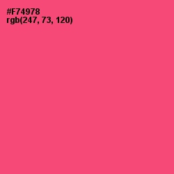 #F74978 - Wild Watermelon Color Image