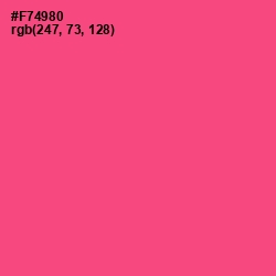 #F74980 - French Rose Color Image