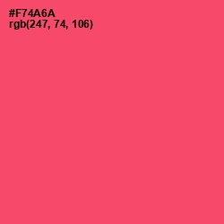 #F74A6A - Carnation Color Image