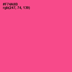 #F74A8B - French Rose Color Image