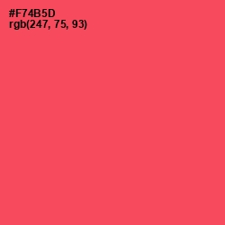 #F74B5D - Sunset Orange Color Image