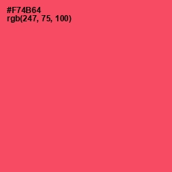 #F74B64 - Carnation Color Image