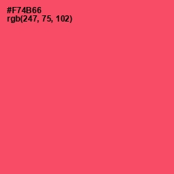 #F74B66 - Carnation Color Image