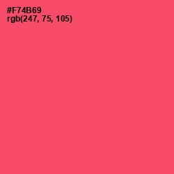 #F74B69 - Carnation Color Image