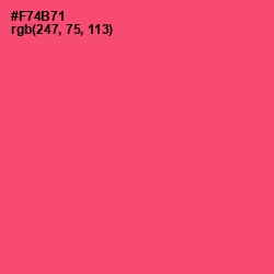 #F74B71 - Wild Watermelon Color Image