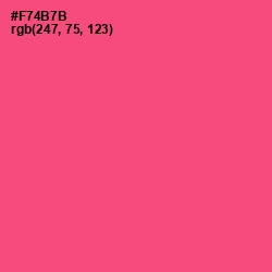 #F74B7B - Wild Watermelon Color Image