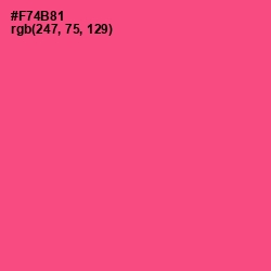 #F74B81 - French Rose Color Image