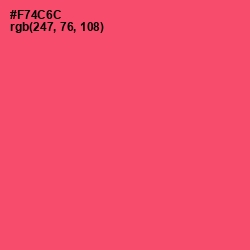 #F74C6C - Carnation Color Image