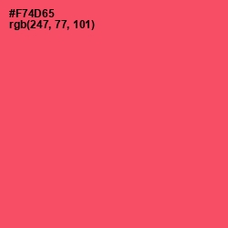 #F74D65 - Carnation Color Image