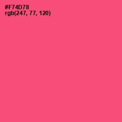 #F74D78 - Wild Watermelon Color Image
