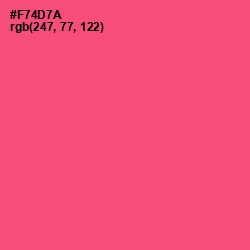 #F74D7A - Wild Watermelon Color Image