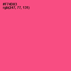 #F74D83 - French Rose Color Image