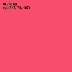 #F74F6B - Carnation Color Image