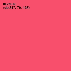 #F74F6C - Carnation Color Image