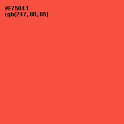#F75041 - Sunset Orange Color Image