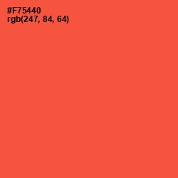 #F75440 - Sunset Orange Color Image