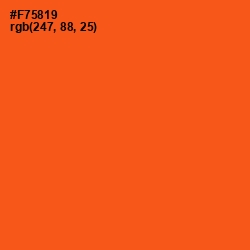 #F75819 - International Orange Color Image