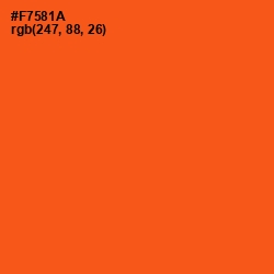 #F7581A - International Orange Color Image