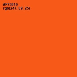 #F75919 - International Orange Color Image