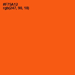 #F75A12 - International Orange Color Image