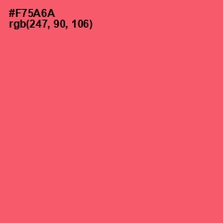 #F75A6A - Carnation Color Image