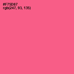 #F75D87 - French Rose Color Image