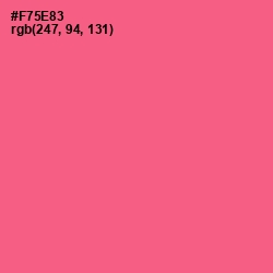 #F75E83 - French Rose Color Image