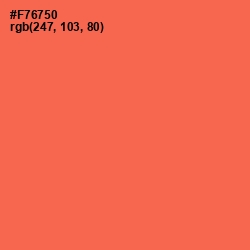 #F76750 - Persimmon Color Image
