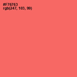 #F76763 - Sunglo Color Image