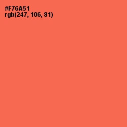 #F76A51 - Persimmon Color Image