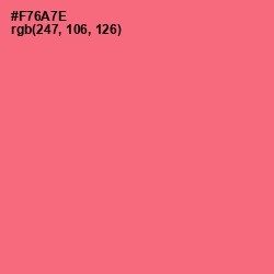 #F76A7E - Brink Pink Color Image