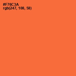 #F76C3A - Outrageous Orange Color Image
