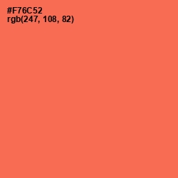 #F76C52 - Persimmon Color Image