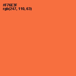 #F76E3F - Outrageous Orange Color Image