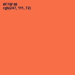 #F76F48 - Persimmon Color Image