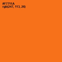 #F7711A - Pumpkin Color Image