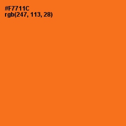 #F7711C - Pumpkin Color Image