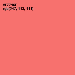 #F7716F - Brink Pink Color Image