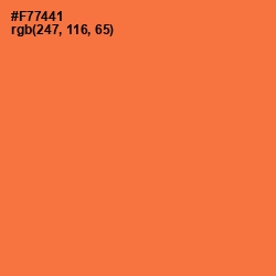#F77441 - Coral Color Image