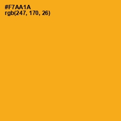 #F7AA1A - Buttercup Color Image