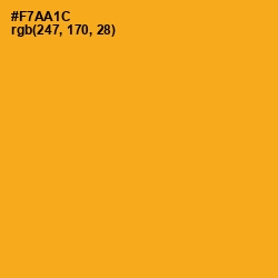 #F7AA1C - Buttercup Color Image