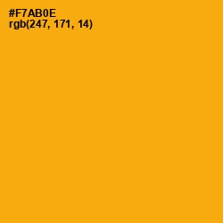 #F7AB0E - Yellow Sea Color Image