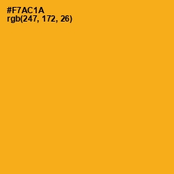 #F7AC1A - Buttercup Color Image