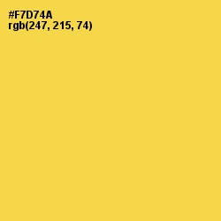 #F7D74A - Mustard Color Image