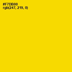 #F7DB00 - School bus Yellow Color Image